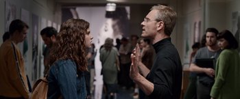 Movie still from “Steve Jobs” (2015), directed by Danny Boyle – Medium shot, Over the shoulder angle