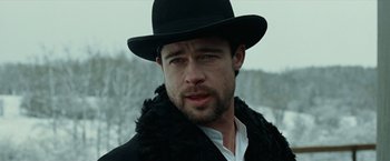 Movie still from “The Assassination of Jesse James by the Coward Robert Ford” (2007), directed by Andrew Dominik – A person wearing a hat; Close Up shot, Low angle