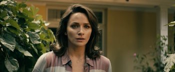 Movie still from “The Boys” (2019), created by Eric Kripke – A person with long hair; Close Up shot, Over the shoulder angle