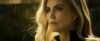 Movie still from “The Boys” (2019), created by Eric Kripke – A person with blonde hair; Close Up shot, Low angle