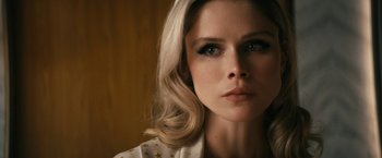 Movie still from “The Boys” (2019), created by Eric Kripke – A person with blonde hair; Close Up shot, Low angle