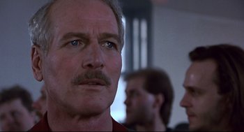 Movie still from “The Color of Money” (1986), directed by Martin Scorsese – An older man with a mustache; Close Up shot, Low angle