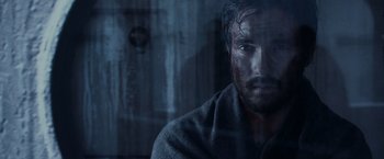 Movie still from “The Curious Case of Benjamin Button” (2008), directed by David Fincher – A person wearing a robe; Close Up shot, Over the shoulder angle