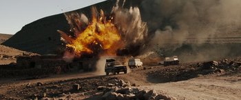 Movie still from “Body of Lies” (2008), directed by Ridley Scott – Extreme Wide shot, Low angle