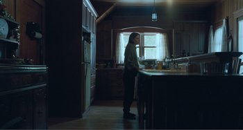 Movie still from “The Lodge” (2019), directed by Severin Fiala – Wide shot, Low angle