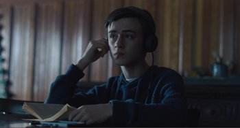 Movie still from “The Lodge” (2019), directed by Severin Fiala – Close Up shot, Low angle