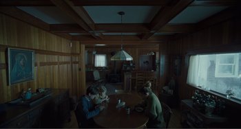 Movie still from “The Lodge” (2019), directed by Severin Fiala – Wide shot, Low angle