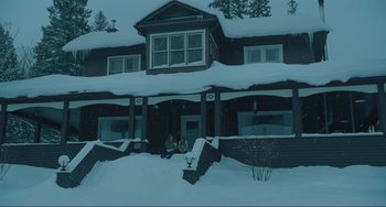 Movie still from “The Lodge” (2019), directed by Severin Fiala – Extreme Wide shot, High angle