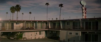 Movie still from “The Neon Demon” (2016), directed by Nicolas Winding Refn – Extreme Wide shot, Low angle