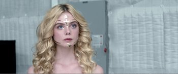 Movie still from “The Neon Demon” (2016), directed by Nicolas Winding Refn – Close Up shot, Low angle