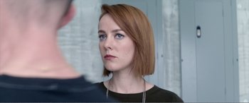 Movie still from “The Neon Demon” (2016), directed by Nicolas Winding Refn – Close Up shot, Over the shoulder angle