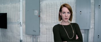 Movie still from “The Neon Demon” (2016), directed by Nicolas Winding Refn – Close Up shot, Over the shoulder angle