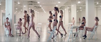 Movie still from “The Neon Demon” (2016), directed by Nicolas Winding Refn – Wide shot, Low angle