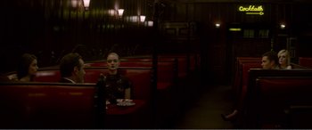 Movie still from “The Neon Demon” (2016), directed by Nicolas Winding Refn – Wide shot, High angle