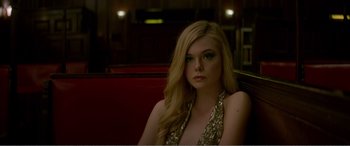 Movie still from “The Neon Demon” (2016), directed by Nicolas Winding Refn – Close Up shot, Low angle