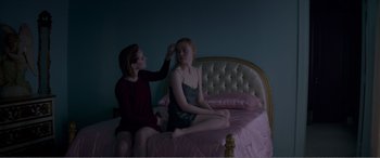 Movie still from “The Neon Demon” (2016), directed by Nicolas Winding Refn – Medium shot, High angle