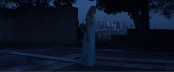 Movie still from “The Neon Demon” (2016), directed by Nicolas Winding Refn – Wide shot, High angle