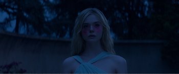 Movie still from “The Neon Demon” (2016), directed by Nicolas Winding Refn – Close Up shot, Low angle
