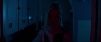 Movie still from “The Neon Demon” (2016), directed by Nicolas Winding Refn – Close Up shot, Low angle