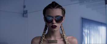 Movie still from “The Neon Demon” (2016), directed by Nicolas Winding Refn – Close Up shot, Low angle