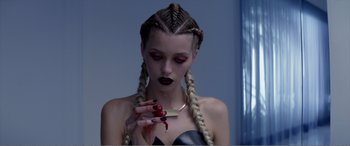Movie still from “The Neon Demon” (2016), directed by Nicolas Winding Refn – Close Up shot, Low angle