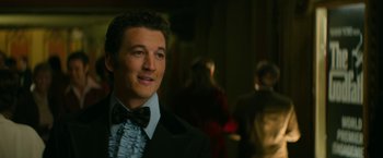 Movie still from “The Offer” (2022), directed by Dexter Fletcher – Close Up shot, Over the shoulder angle