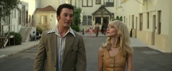 Movie still from “The Offer” (2022), directed by Dexter Fletcher – Medium shot, Low angle