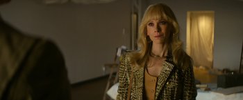 Movie still from “The Offer” (2022), directed by Dexter Fletcher – Close Up shot, Over the shoulder angle