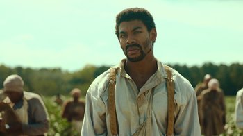 Movie still from “The Underground Railroad” (2021), directed by Barry Jenkins – Close Up shot, Over the shoulder angle