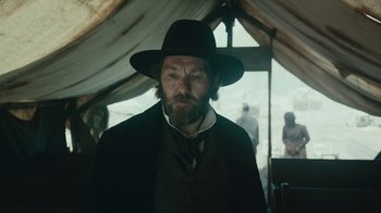 Movie still from “The Underground Railroad” (2021), directed by Barry Jenkins – Medium shot, Over the shoulder angle