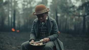 Movie still from “The Underground Railroad” (2021), directed by Barry Jenkins – Medium shot, High angle