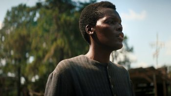 Movie still from “The Underground Railroad” (2021), directed by Barry Jenkins – Close Up shot, Low angle