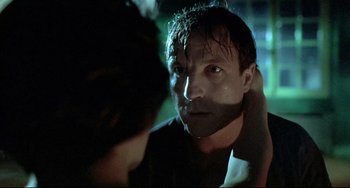 Movie still from “Three Colors: Blue” (1993), directed by Krzysztof Kieslowski – Close Up shot, Over the shoulder angle