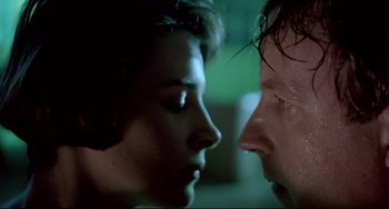 Movie still from “Three Colors: Blue” (1993), directed by Krzysztof Kieslowski – Close Up shot, Low angle