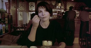Movie still from “Three Colors: Blue” (1993), directed by Krzysztof Kieslowski – Close Up shot, Over the shoulder angle