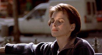 Movie still from “Three Colors: Blue” (1993), directed by Krzysztof Kieslowski – Close Up shot, Low angle