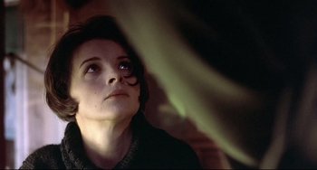 Movie still from “Three Colors: Blue” (1993), directed by Krzysztof Kieslowski – Close Up shot, Low angle