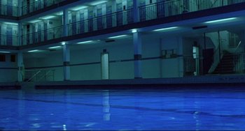 Movie still from “Three Colors: Blue” (1993), directed by Krzysztof Kieslowski – Extreme Wide shot, High angle