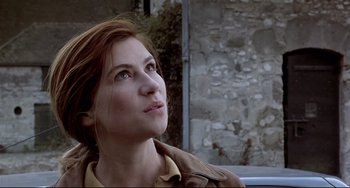 Movie still from “Three Colors: Blue” (1993), directed by Krzysztof Kieslowski – Close Up shot, Low angle