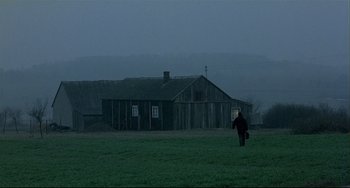 Movie still from “Three Colors: White” (1994), directed by Krzysztof Kieslowski – Extreme Wide shot, Low angle