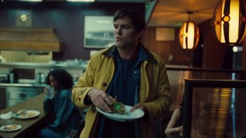 Movie still from “The Rolling Stones - Mess It Up” (2024), directed by Calmatic – Medium shot, Over the shoulder angle