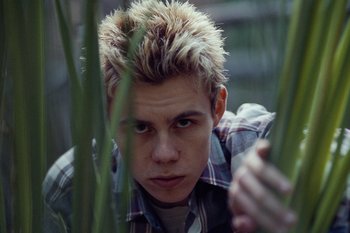 Movie still from “The Kid Laroi - Bleed” (2023), directed by Ramez Silyan – Close Up shot, Low angle