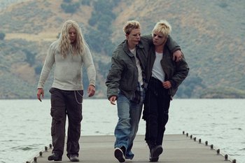 Movie still from “The Kid Laroi - Bleed” (2023), directed by Ramez Silyan – Wide shot, Low angle