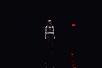 Movie still from “The Kid Laroi - Bleed” (2023), directed by Ramez Silyan – Wide shot, Low angle