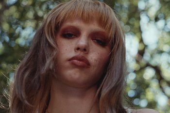 Movie still from “The Kid Laroi - Bleed” (2023), directed by Ramez Silyan – Extreme Close Up shot, Low angle