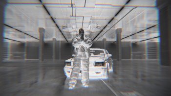 Movie still from “Sevdaliza - Nothing Lasts Forever” (2023), directed by Willemskantine – Wide shot, Low angle