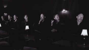 Movie still from “The Smile - Wall Of Eyes” (2023), directed by Paul Thomas Anderson – Medium shot, Over the shoulder angle