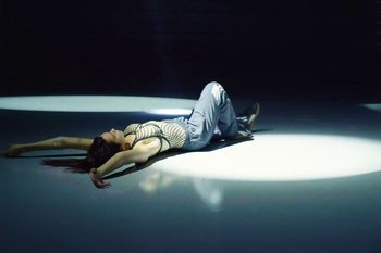 Movie still from “Dua Lipa - Houdini” (2023), directed by Manu Cossu – Wide shot, High angle
