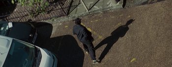Movie still from “Sampha - Only” (2023), directed by Dexter Navy – Extreme Wide shot, Overhead angle