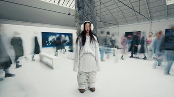 Movie still from “Audrey Nuna - Locket” (2023), directed by Valentin Petit – Wide shot, Low angle